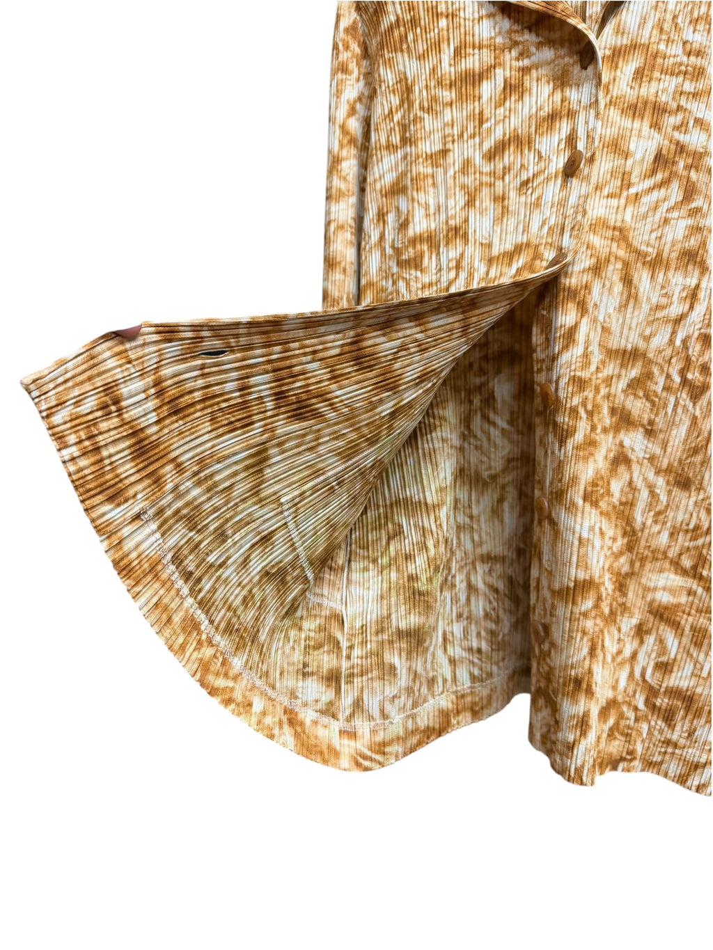 Issey Miyake Pleats Please Patterned Button Up Long Sleeve