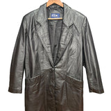 Vow Vintage Black Leather Long Coat