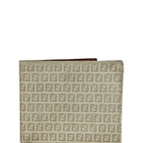 Fendi Beige FF Jacquard Bi-Fold Wallet