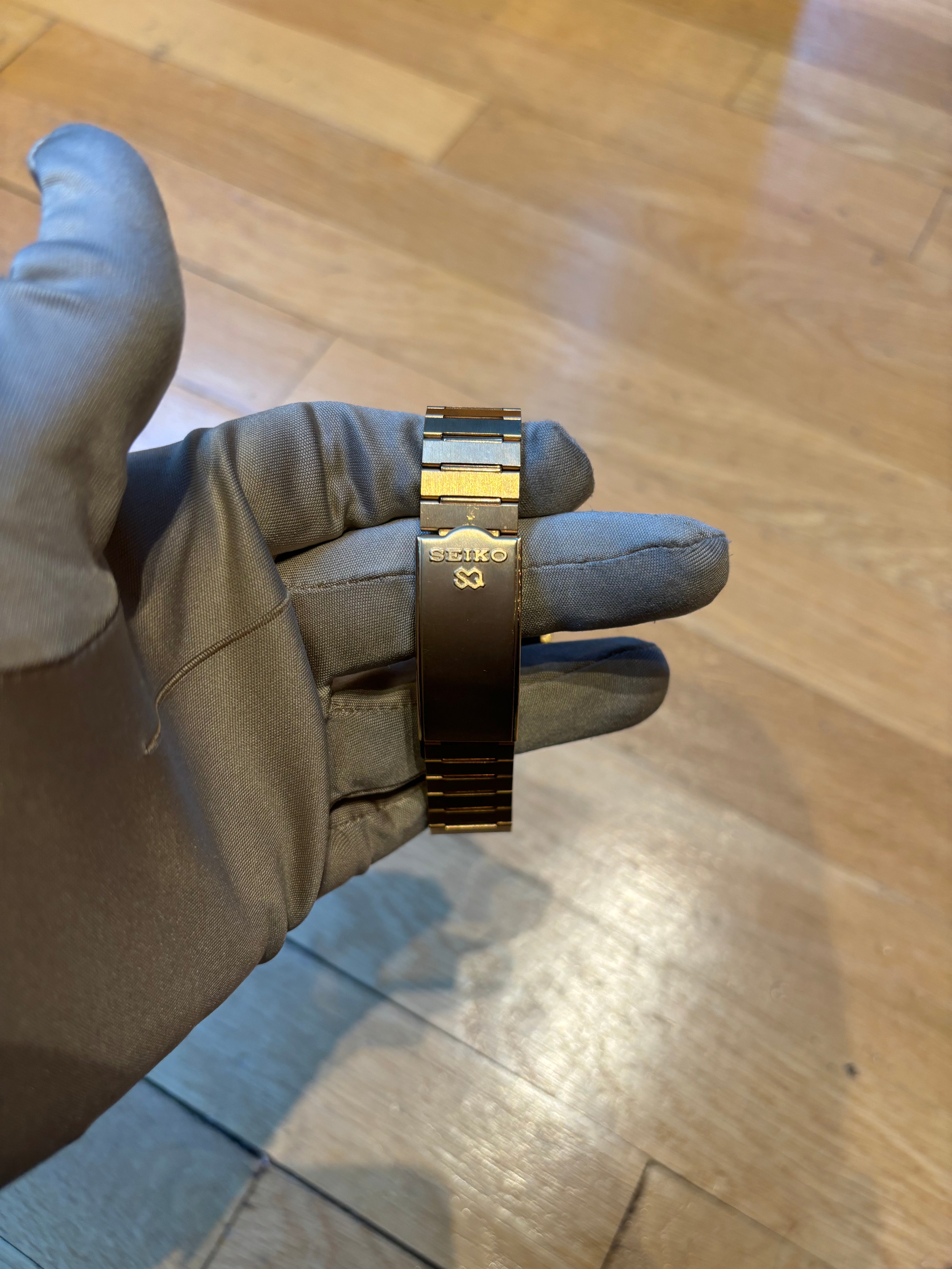 Seiko Day-Date Champagne Stick Dial Gold Plated