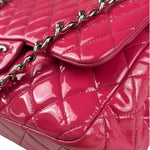 Chanel Hot Pink Large Patent Leather Double Flap Shoulder Bag 2014