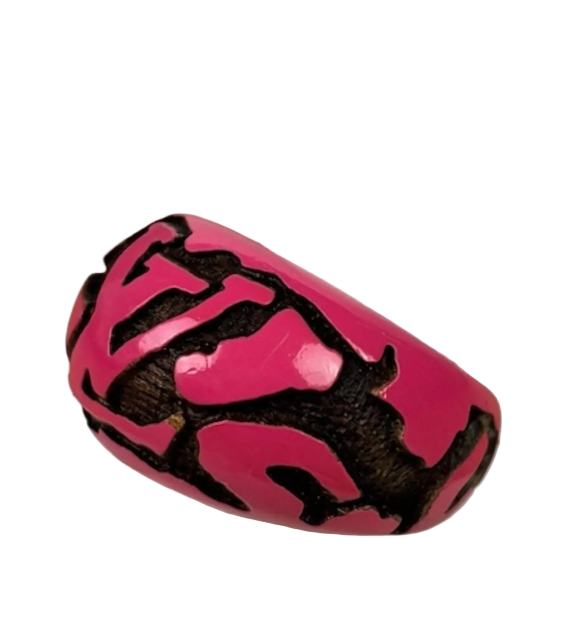 Louis Vuitton Pink GA0079 Leo Monogram Wood Ring M
