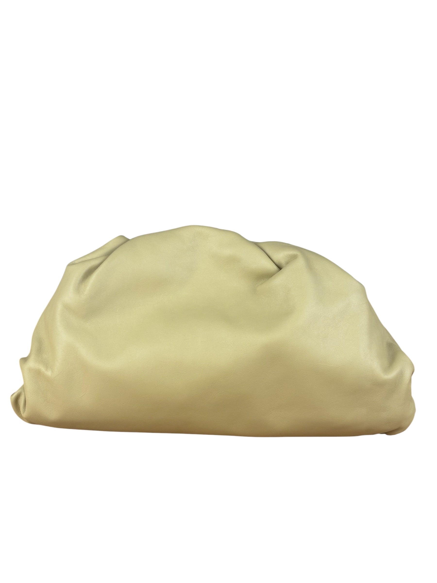 Bottega Veneta Beige Leather Pouch Clutch
