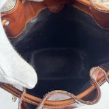 Celine Vintage Brown Leather Cinch Bucket Crossbody Bag