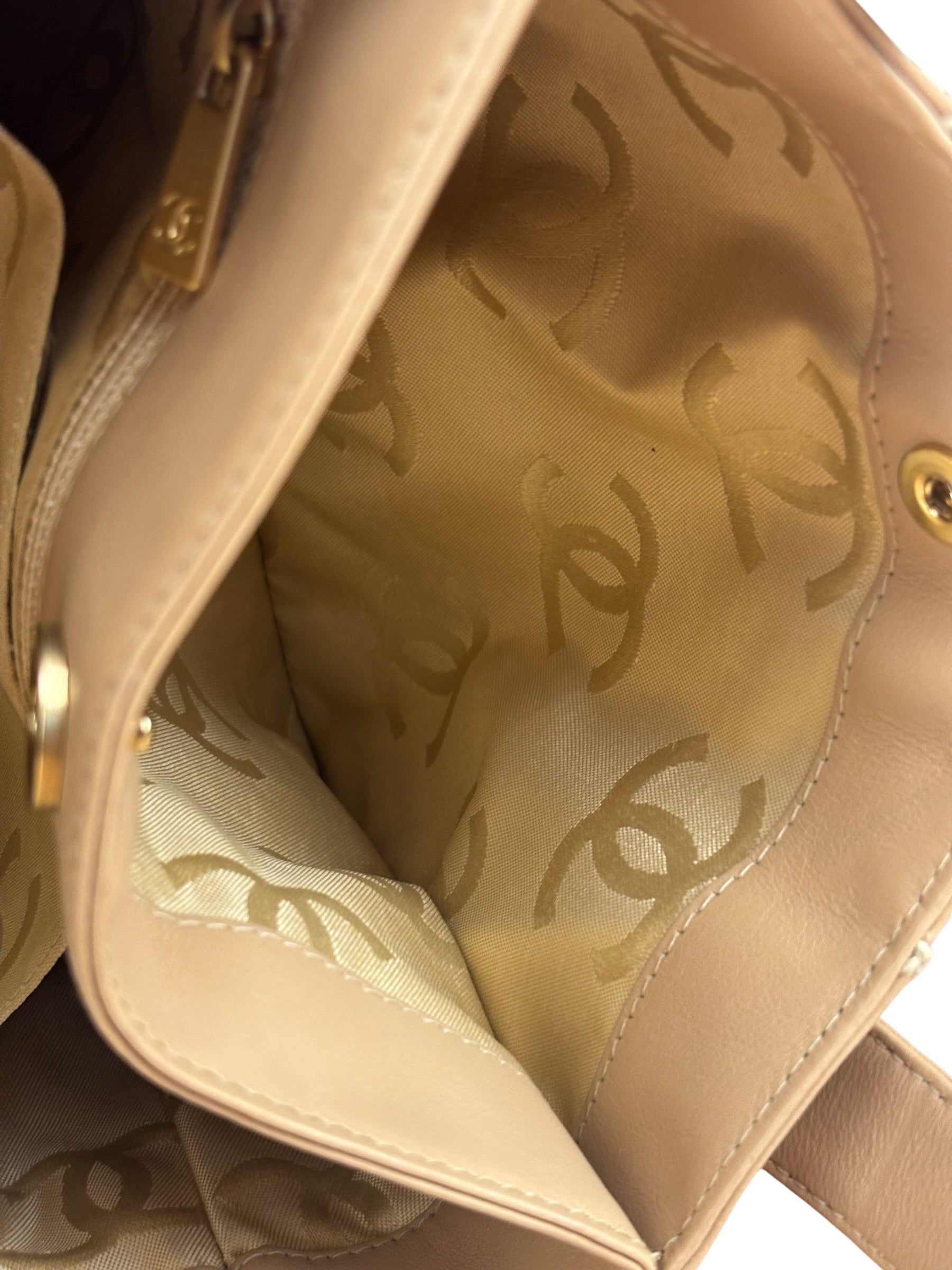 Chanel Vintage Beige Wild Stitch Small Tote Bag 2003