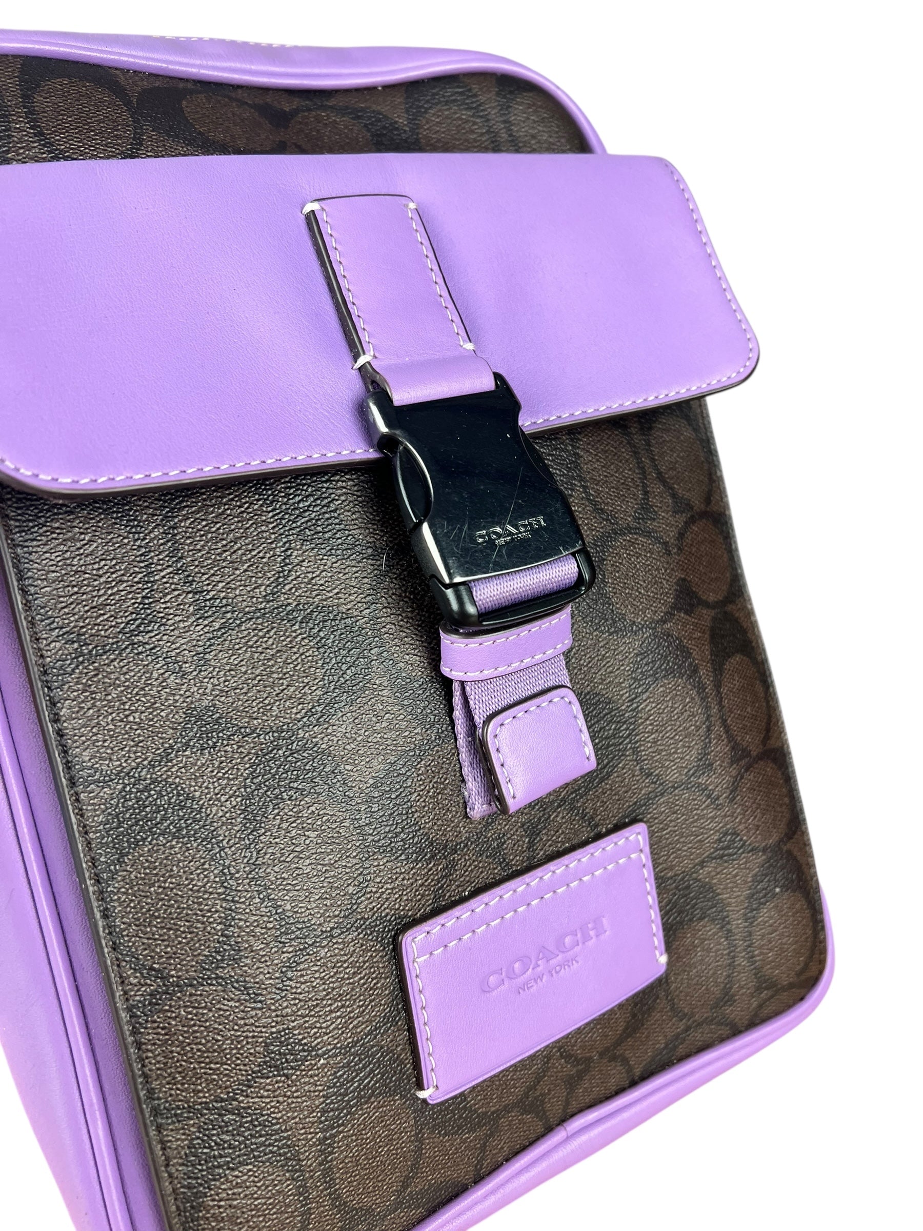 Coach Track Pack Crossbody Purple