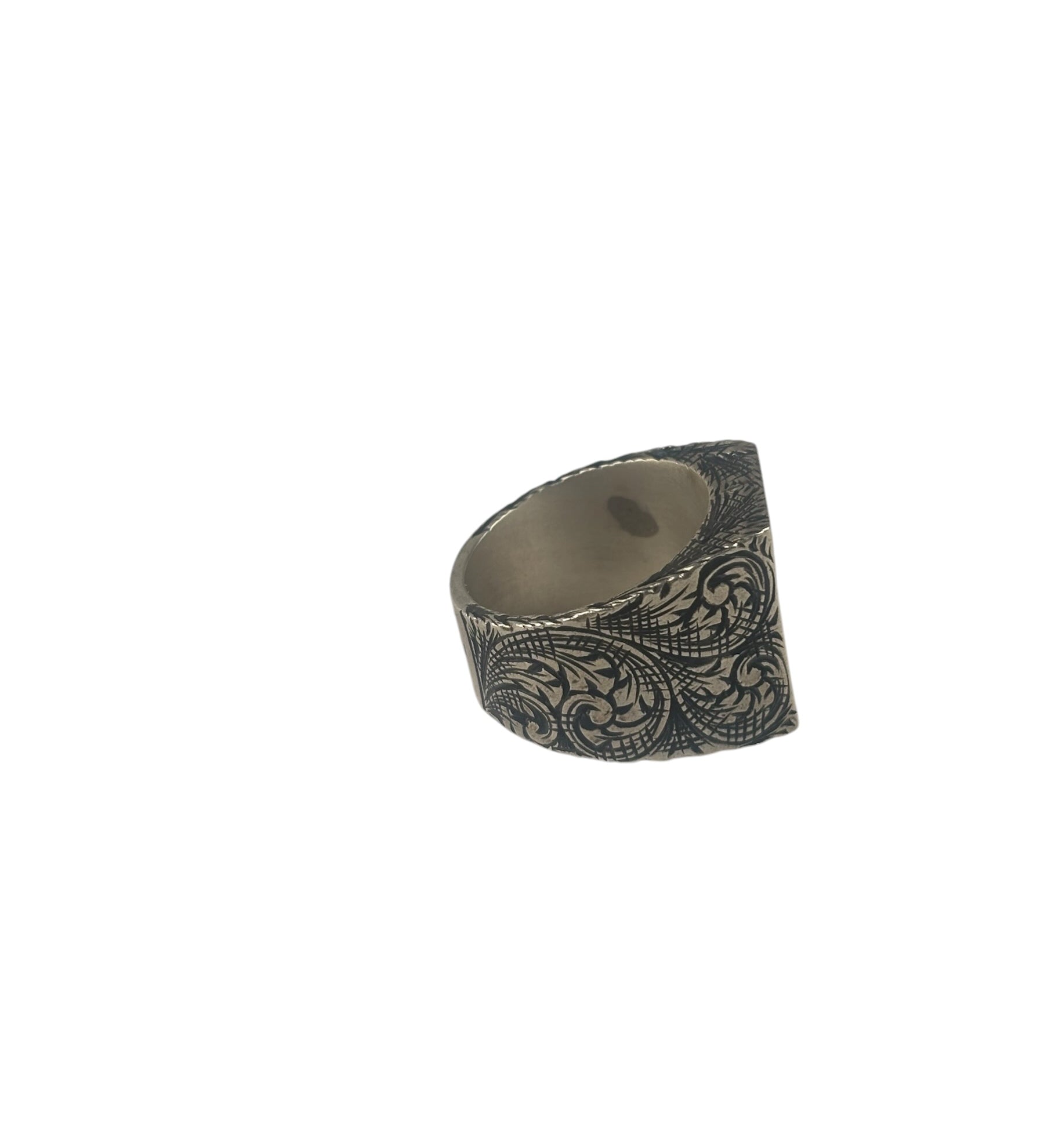 Fendi Silver Maxi Logo Ring