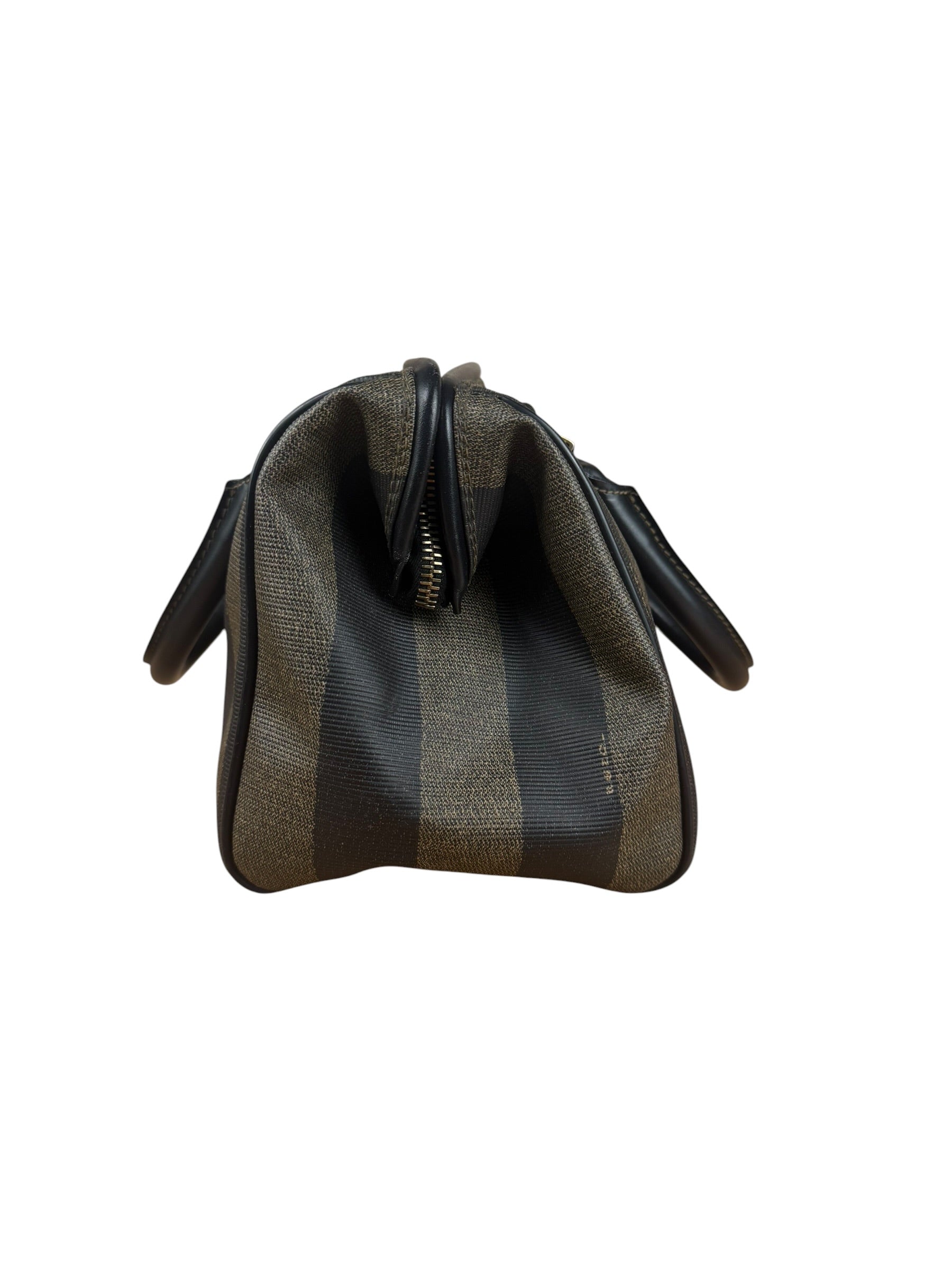 Fendi Vintage Pequin Stripped Mini Boston Bag