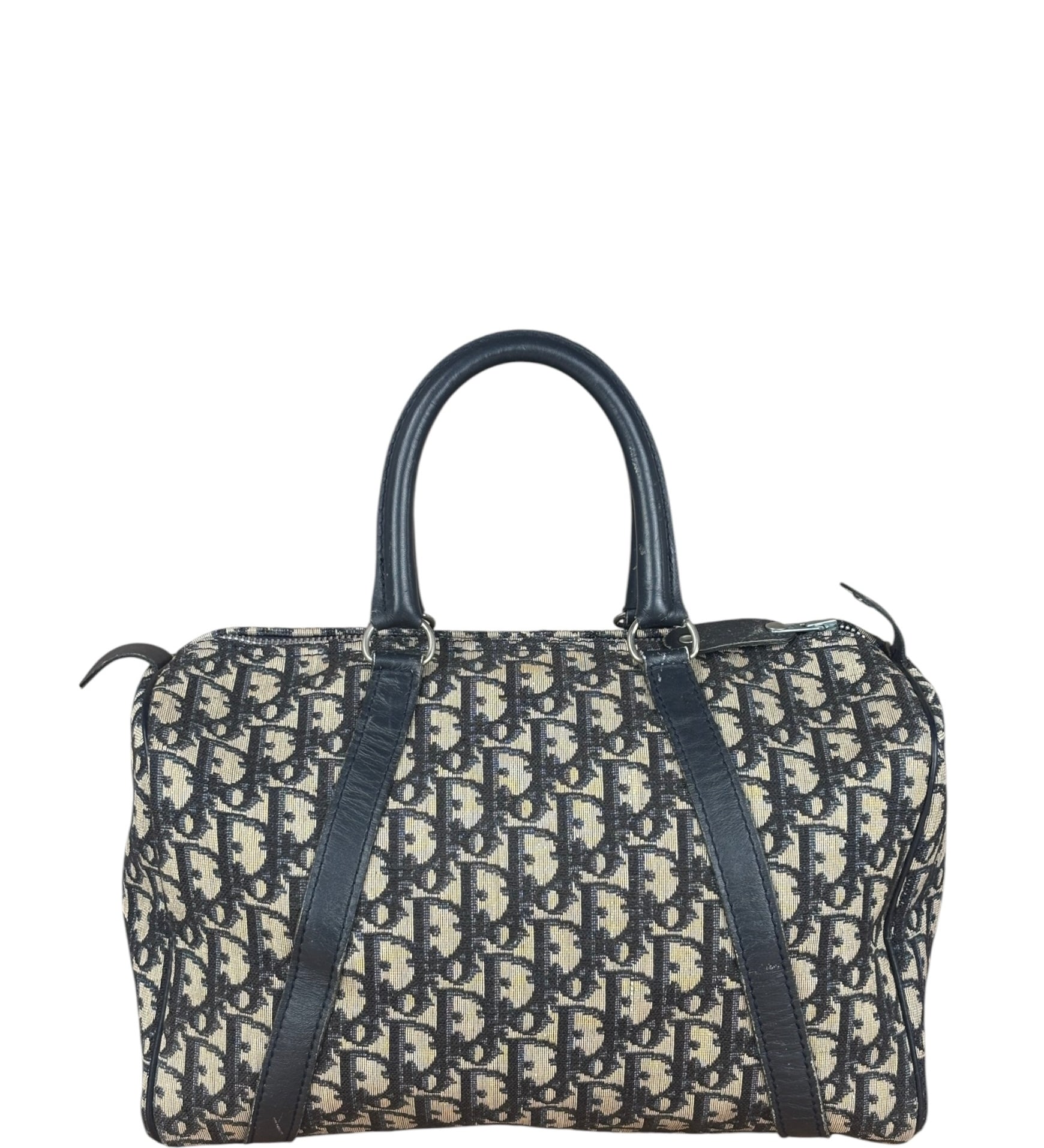 Christian Dior Vintage Trotter Oblique Bowling Mini Boston Hand Bag