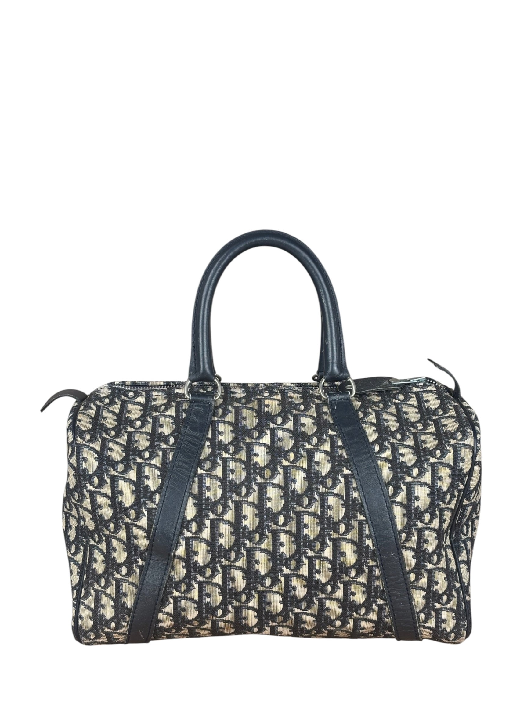 Christian Dior Vintage Trotter Oblique Bowling Mini Boston Hand Bag
