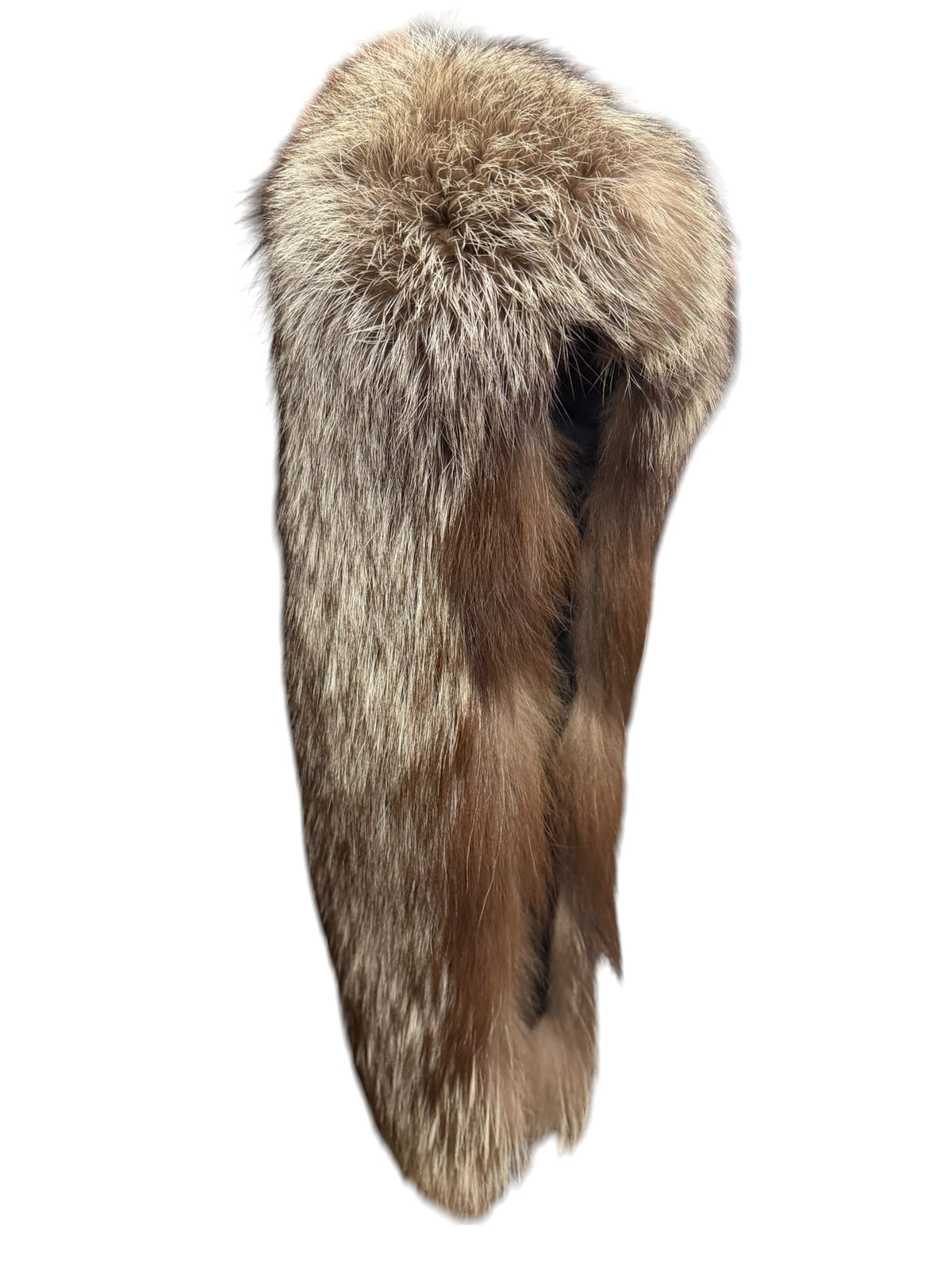 Vintage Dark Brown/White Fox Fur Clip-On Stole