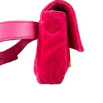 Fendi Pink Zucca Velvet Baguette Belt Bag