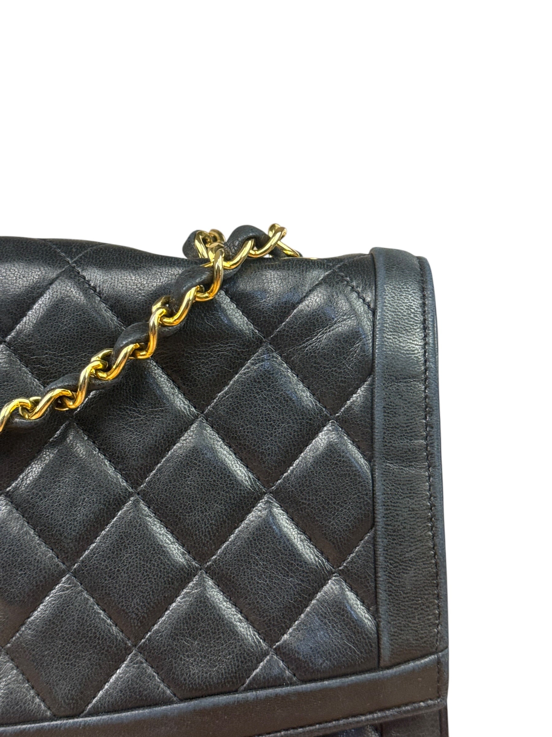 Chanel Black Quilted Leather Chain Flap Bag