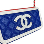 Chanel 2019 Caviar Quilted CC Filigree Clutch on Chain