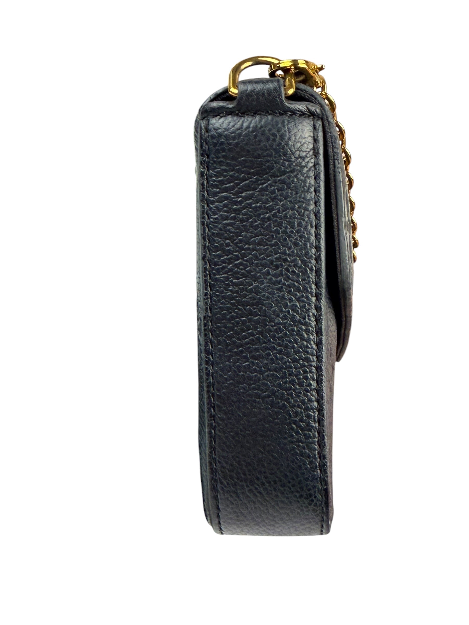 Louis Vuitton Black Leather Monogram Felicie Pochette