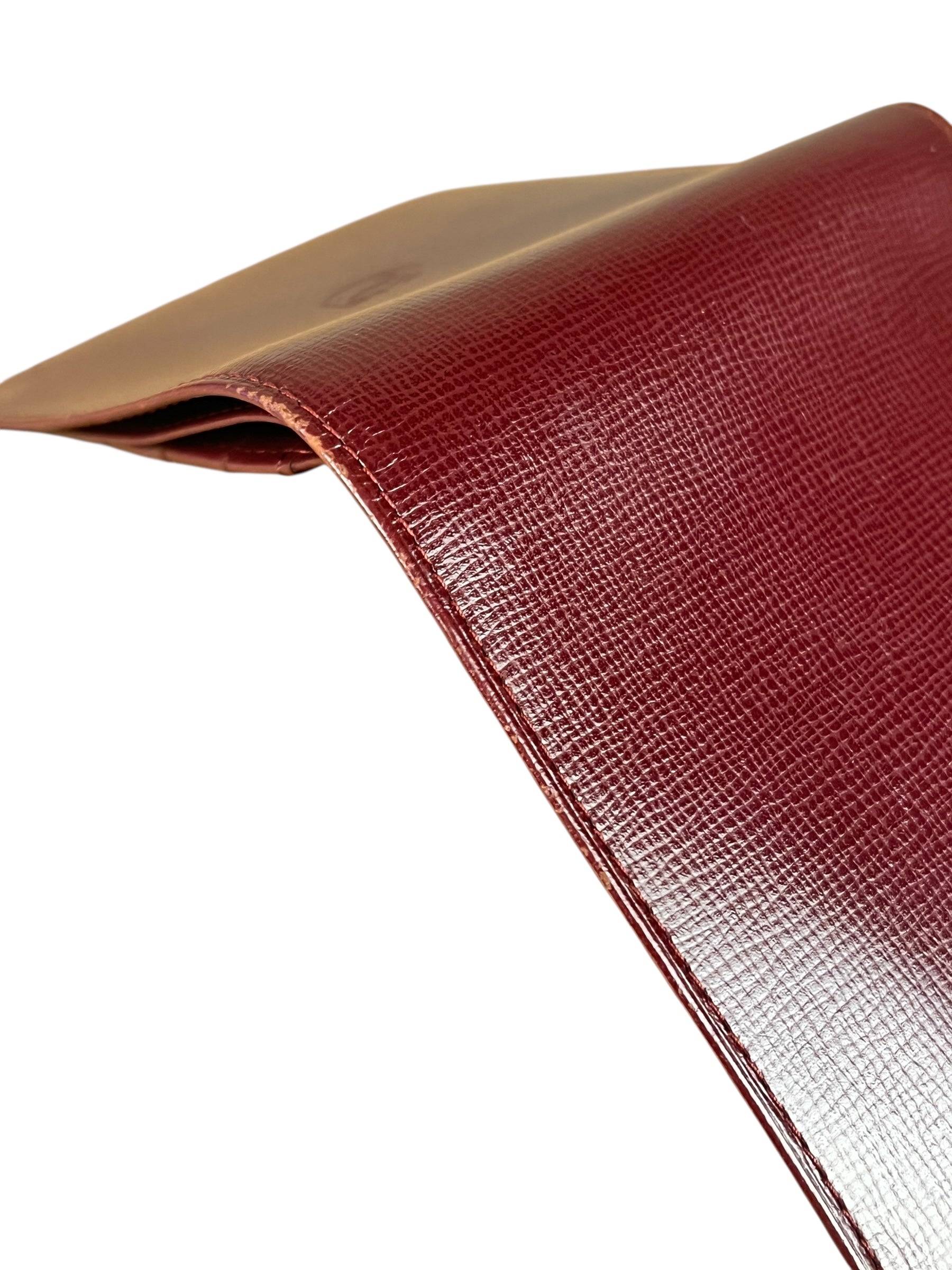 Cartier Vintage Maroon Leather Bifold Wallet