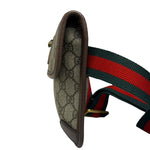Gucci Vintage Brown Leather Trim Neo Supreme Belt Bag