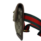 Gucci Vintage Brown Leather Trim Neo Supreme Belt Bag