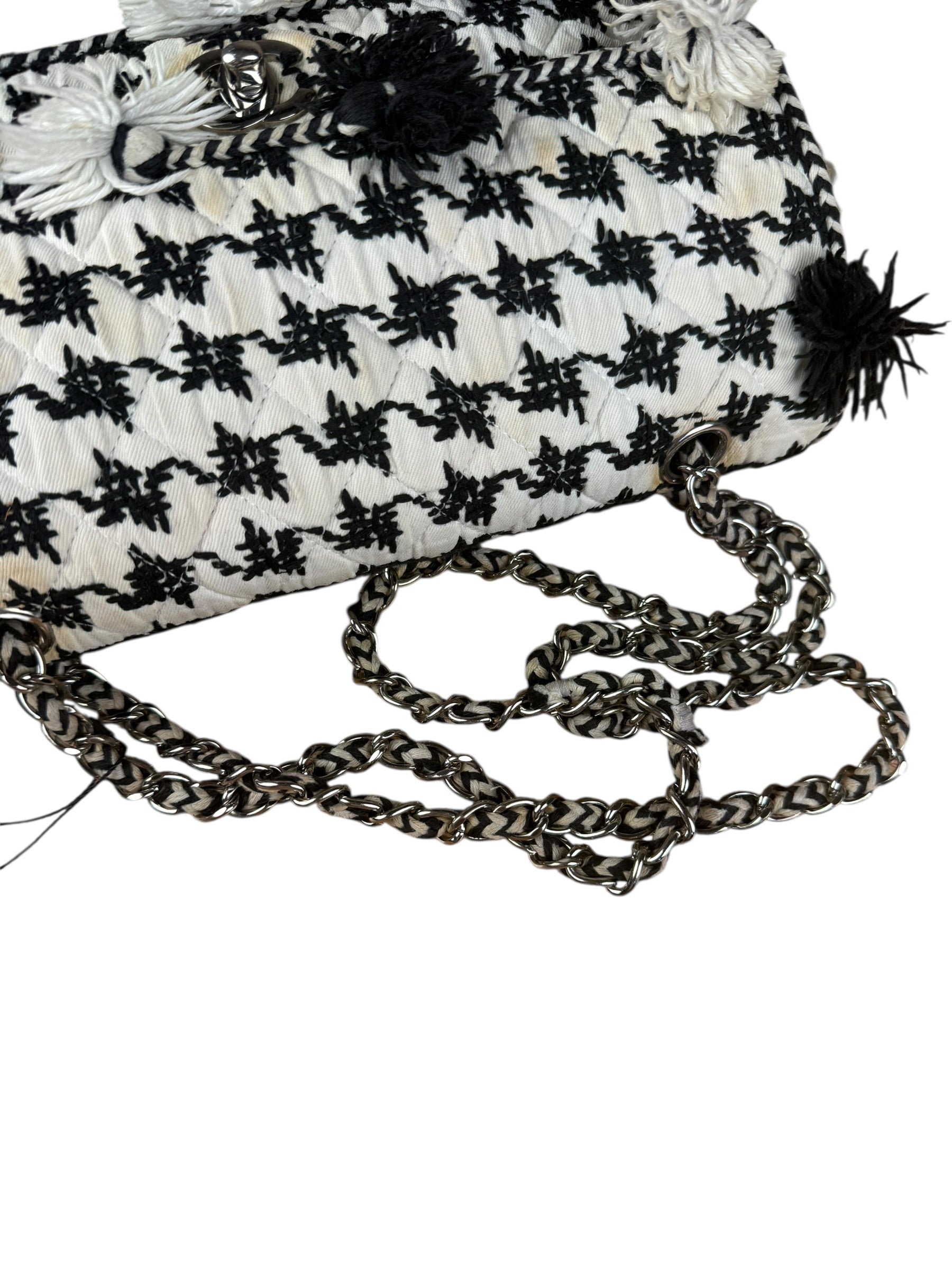 Chanel Tweed Woven Medium Classic Double Flap Bag 2014