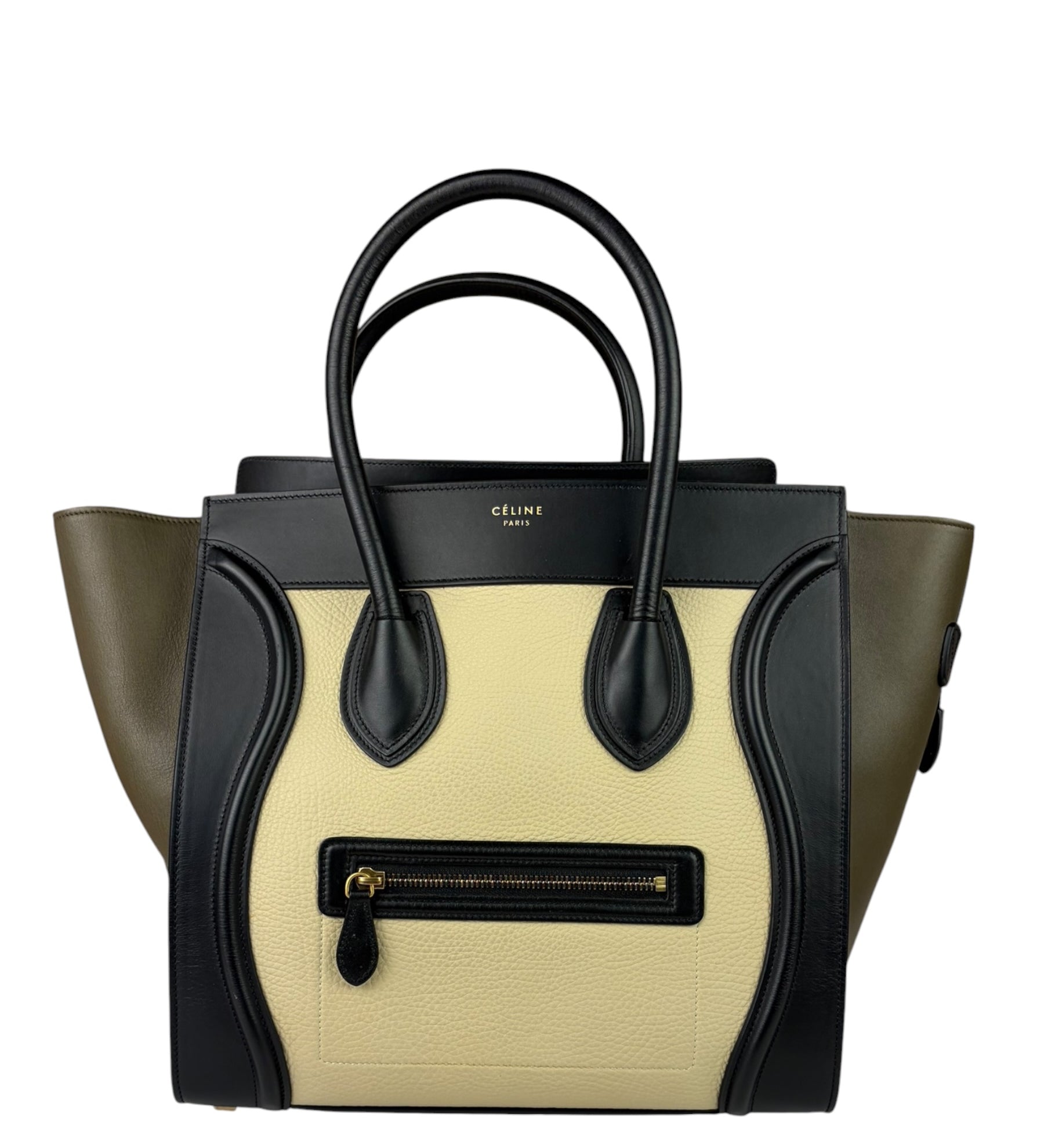 Celine Tri-Color Luggage Tote Bag