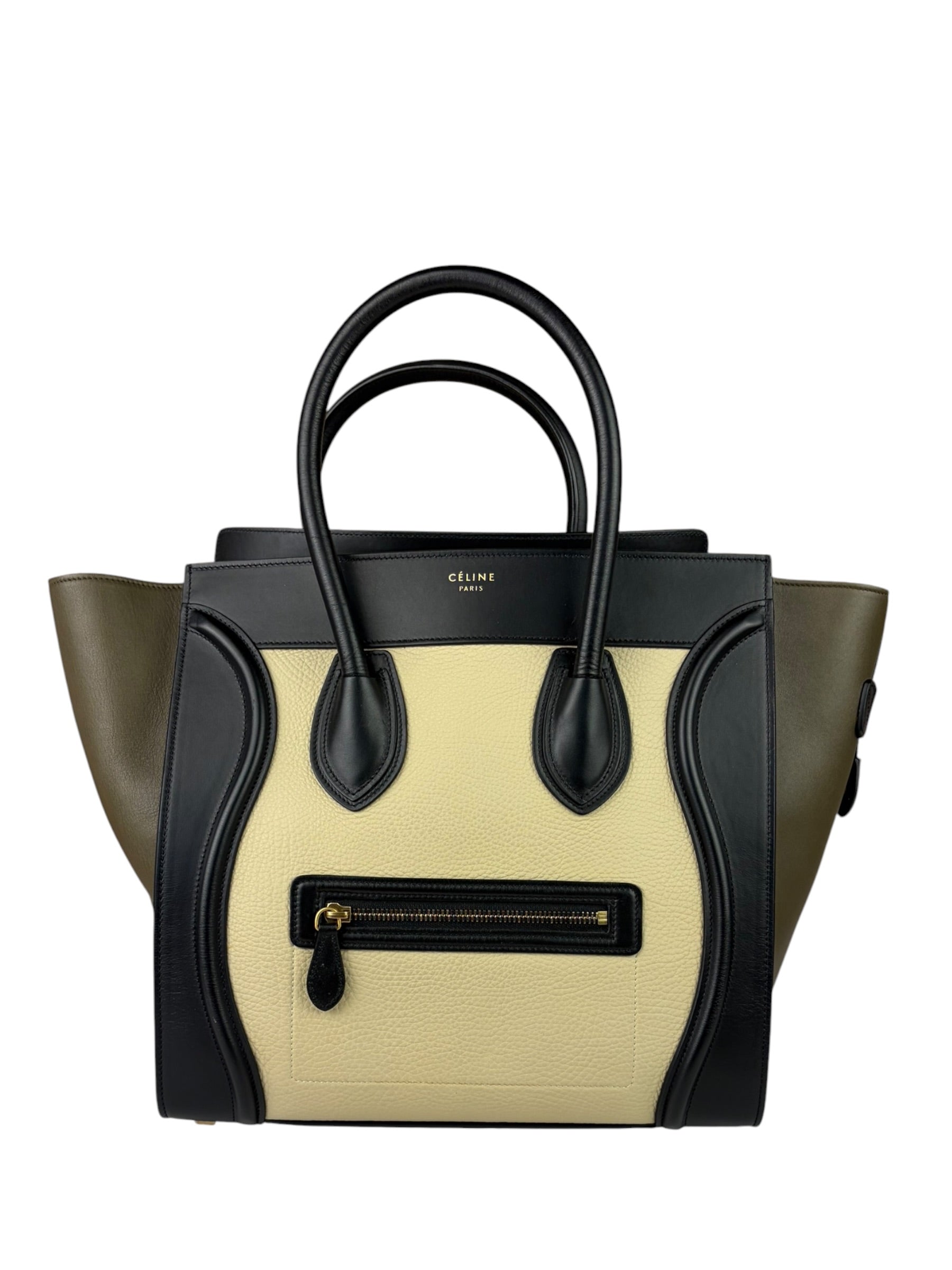 Celine Tri-Color Luggage Tote Bag