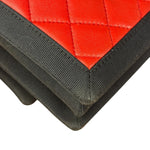 Chanel Red/Blue Grosgrain Ribbon Trim Shoulder Bag-1987