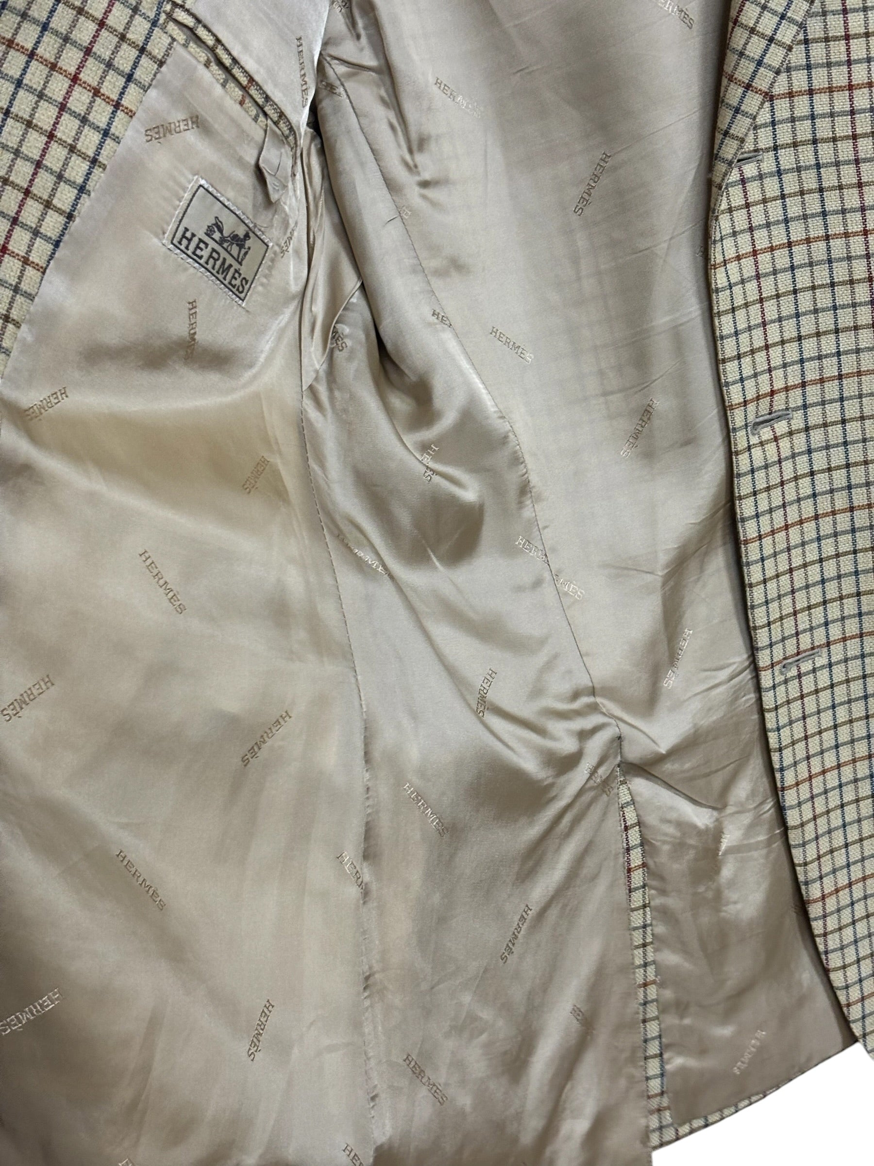 80s/90s Vintage Hermes Plaid Sportcoat (Distressed)