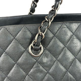 Chanel Grey Iridescent Quilted Leather Chic Bowling Shoulder Bag 2010