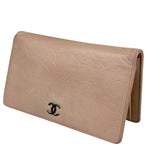 Chanel Light Pink Camila Leather Long Wallet