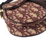 Christian Dior Burgundy Trotter Mini Saddle Bag