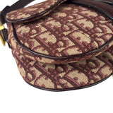 Christian Dior Burgundy Trotter Mini Saddle Bag