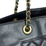 Chanel Vintage Black Quilted Mademoiselle Leather Shoulder Bag