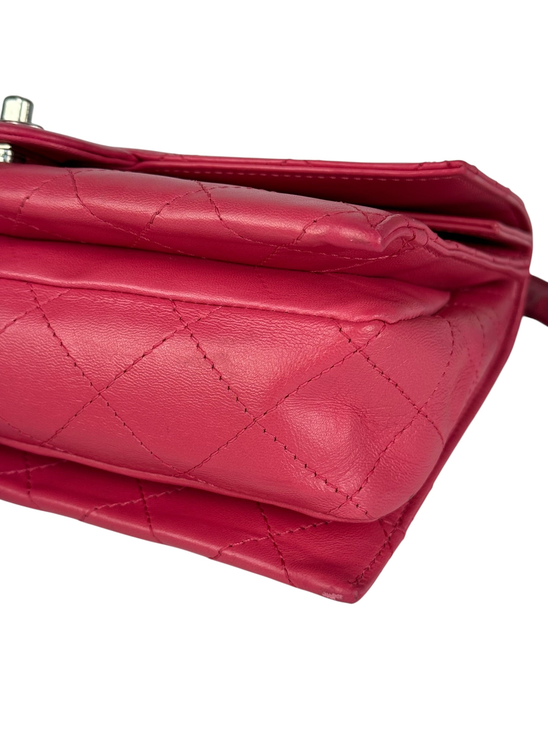 Chanel Pink Quilted Leather Accordion Flap Bag 2014