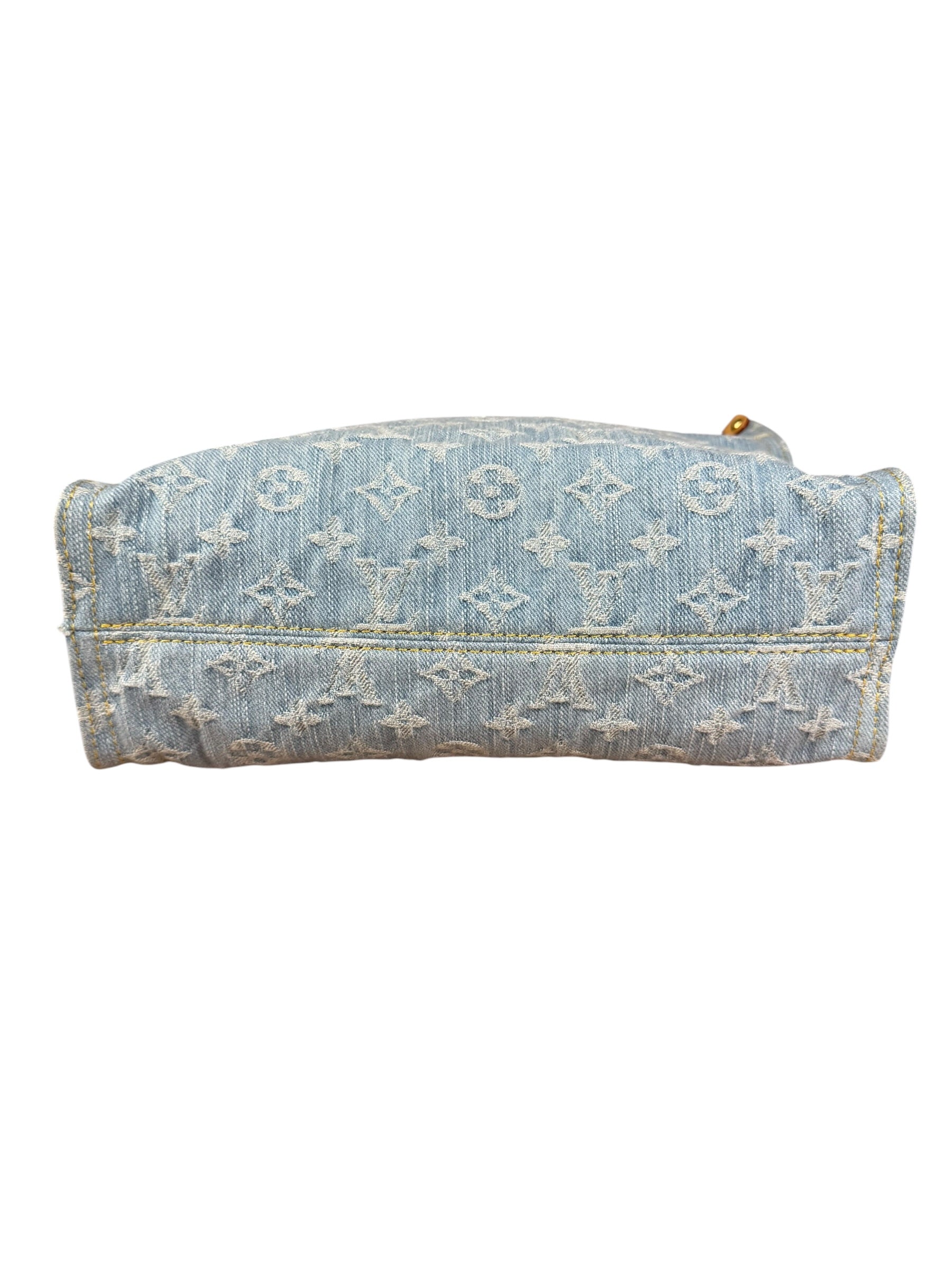 Louis Vuitton Monogram Denim Let Go PM 2Way Tote Handbag