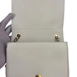 Chanel White Leather CC Mania Flap Bag 2019
