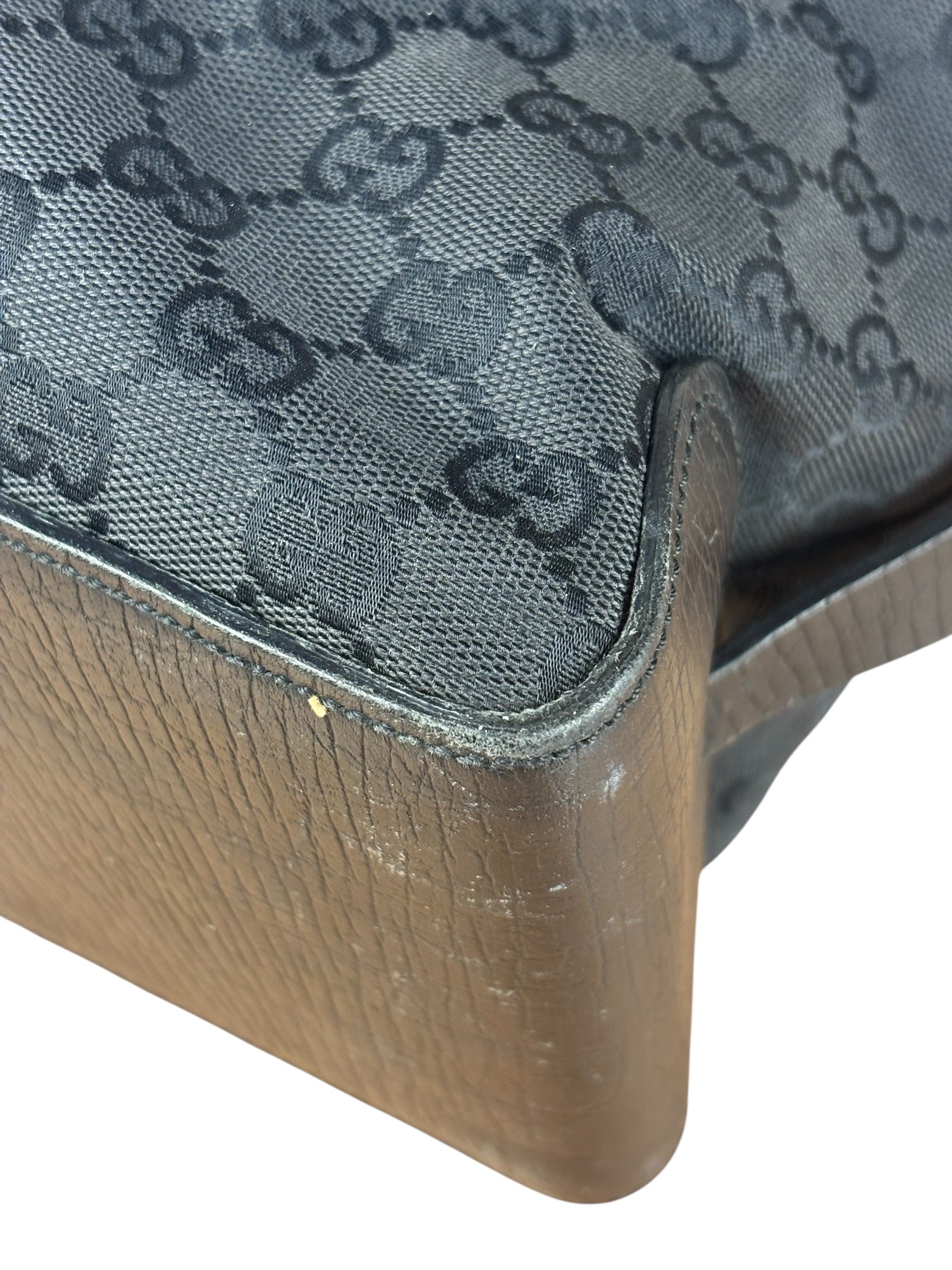 Gucci Black GG Canvas Tote Hand Bag