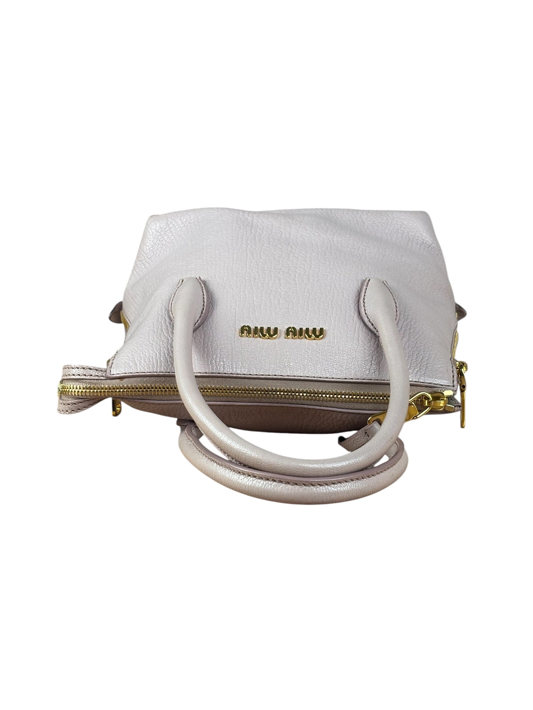 Miu Miu Blush Pink Leather Two-Way Bag