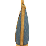 Saint Laurent Monogram Print Denim Bucket Tote