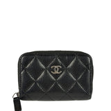 Chanel Black Caviar Quilted Leather Zipped Coin Purse 2018