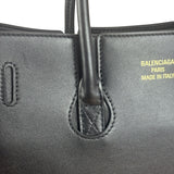 Balenciaga Black Leather Bel Air Carry All Two-Way Bag