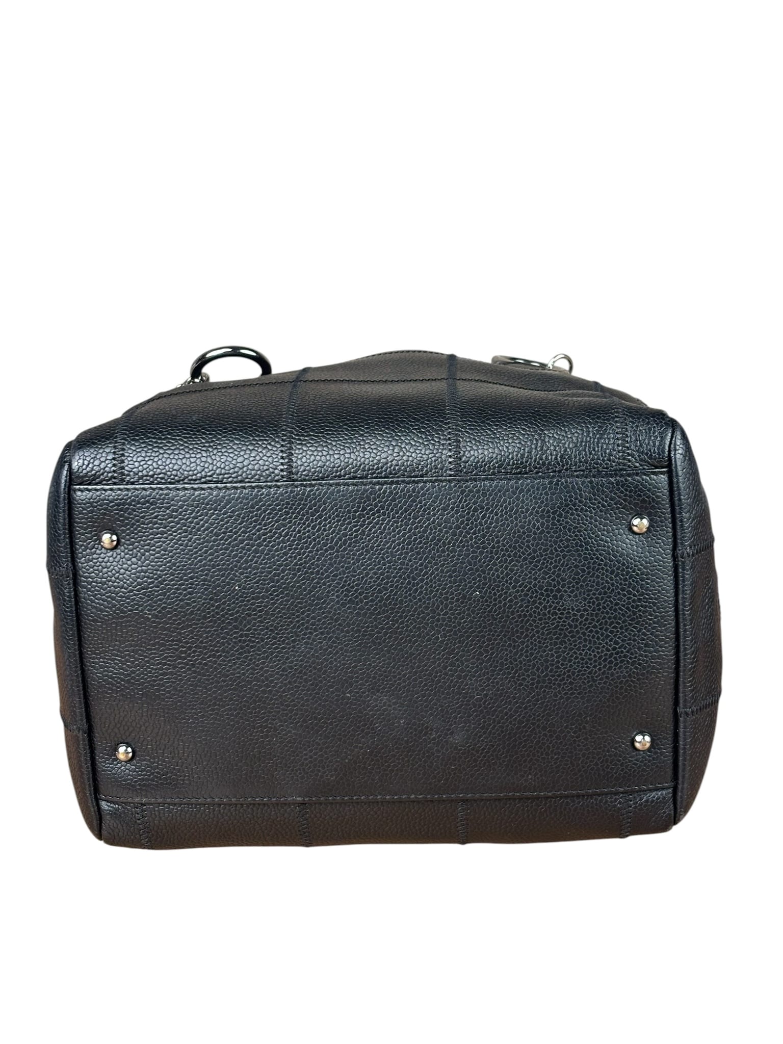 Chanel Black Caviar Chocolate Bar Shoulder Bag