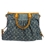 Louis Vuitton Denim/Leather Trim Monogram Neo Cabby Handbag