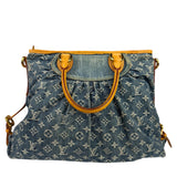 Louis Vuitton Denim/Leather Trim Monogram Neo Cabby Handbag