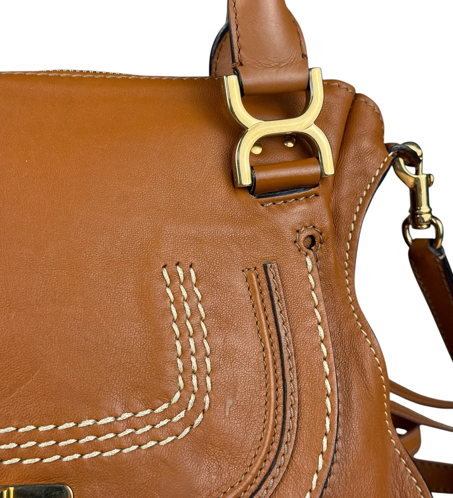 Chloé Marcie Tan Leather 2Way Bag