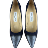 Jimmy Choo Romy Navy Blue Suede Pointed Toe Pumps