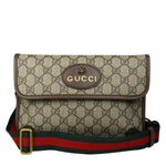Gucci Vintage Brown Leather Trim Neo Supreme Belt Bag