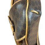 Celine Vintage Leather Macadam Double Pocket Shoulder Bag