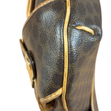 Celine Vintage Leather Macadam Double Pocket Shoulder Bag