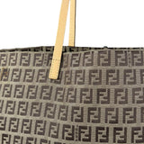 Fendi Vintage FF Canvas Print Zip Shoulder Tote