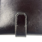 Hermes Vintage Black Box Leather Julia Compact Wallet 1995